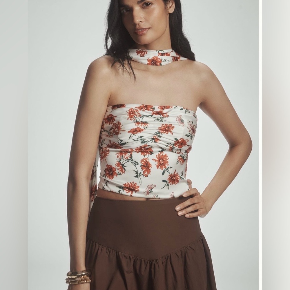 ANTHROPOLOGIE Mare Mare Strapless Scarf Top
